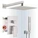 ROVATE Luxury Brushed Brass 2-Function Concealed Shower Set